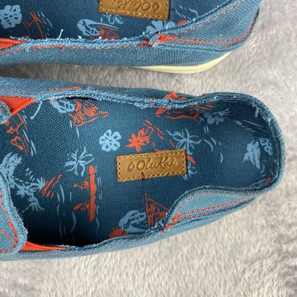 Olukai Nohea Canvas Teal Convertible Boat Shoes‎ Sneakers Slip Ons Women’s 6 - Picture 5 of 8